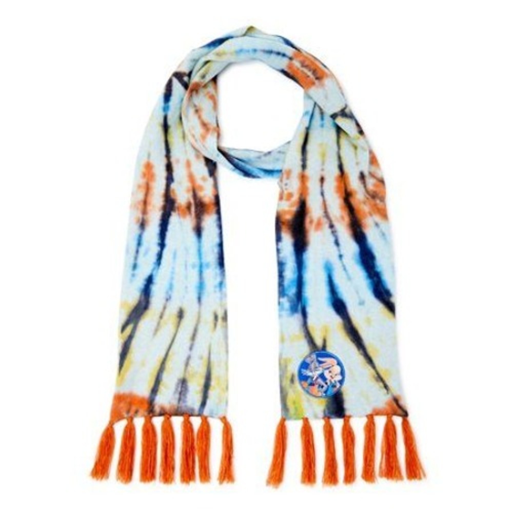 Space Jam A New Legacy Scarf Unisex OS Multicolor Tie Dye Tassel Fringe